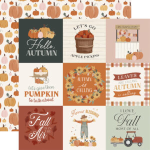Carta Bella It's Autumn 12X12 4X4 Journaling Cards