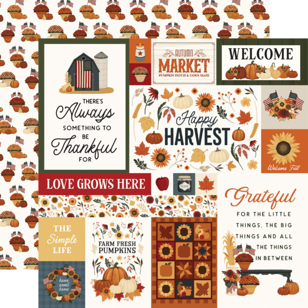 Carta Bella Americana 12X12 Harvest Journaling Cards