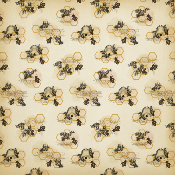 Carta Bella Honey Bee 12X12 Honeycomb Clusters