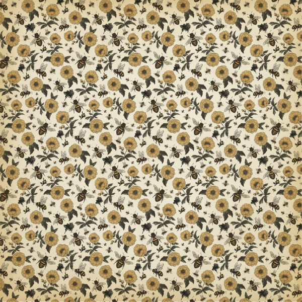 Carta Bella Honey Bee 12X12 Queen Bee Floral