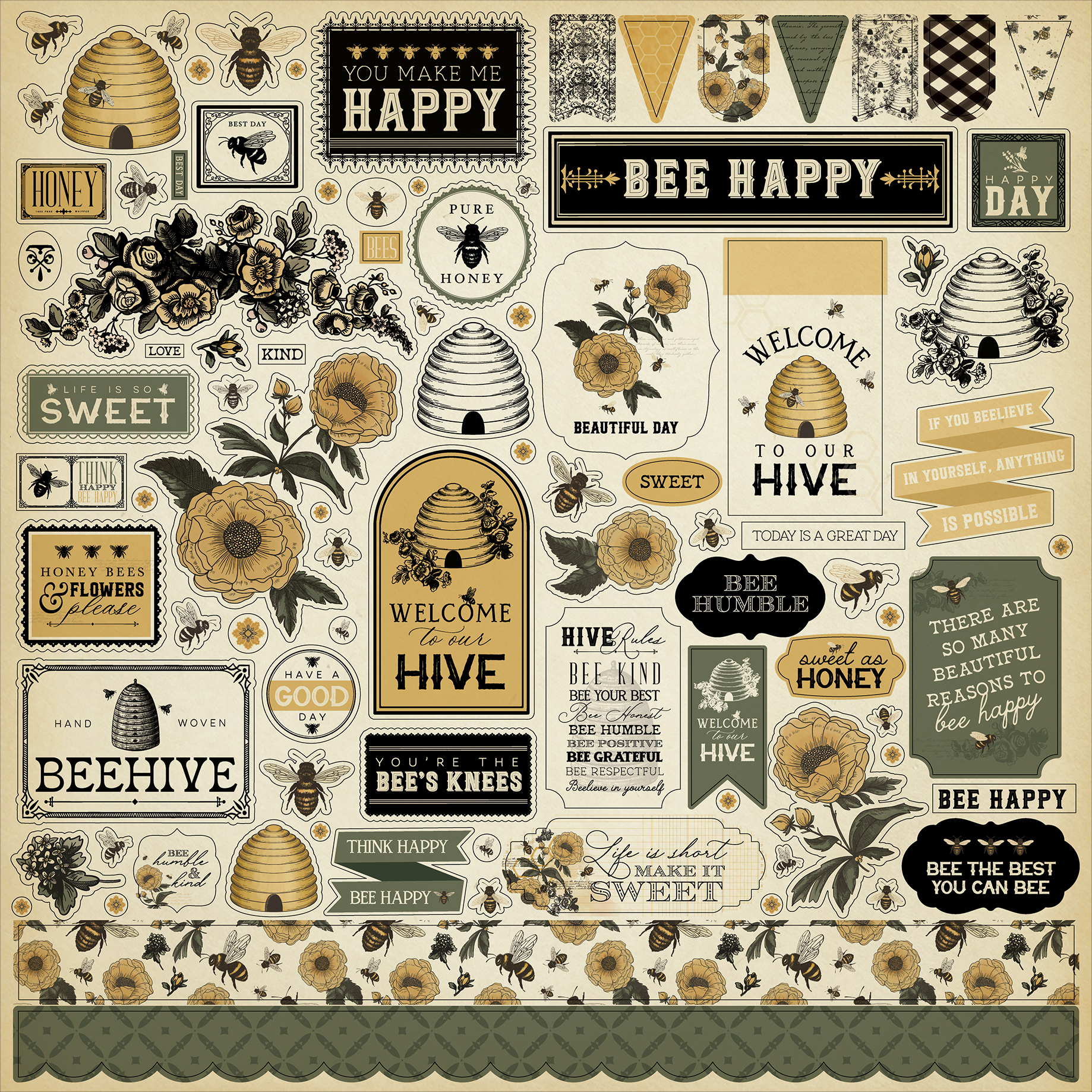 Carta Bella Honey Bee Element Sticker