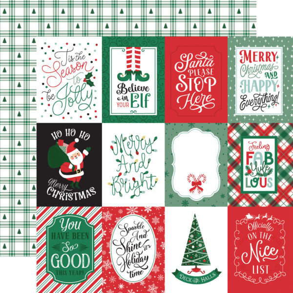 Echo Park Christmas Express 12X12 3X4 Journaling Cards