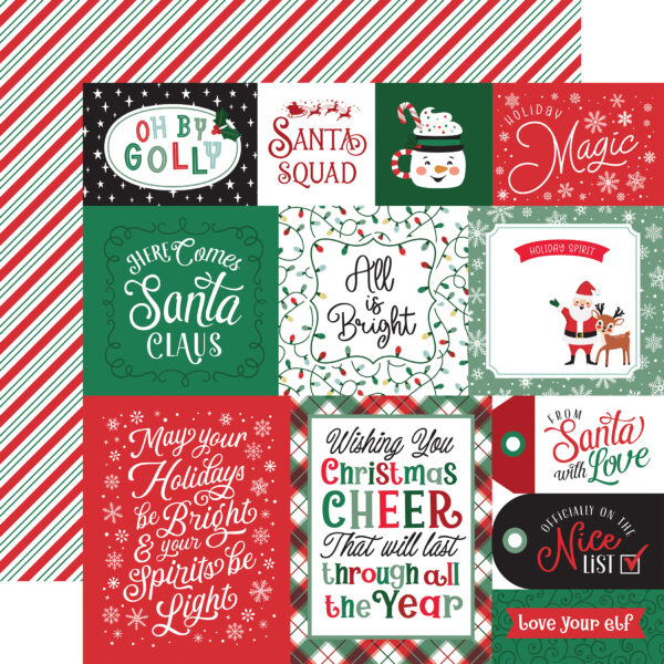 Echo Park Christmas Express 12X12 Cheer Journaling Cards