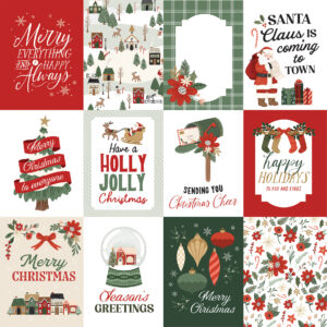 Carta Bella Christmas Village 12X12 3X4 Journaling Cards