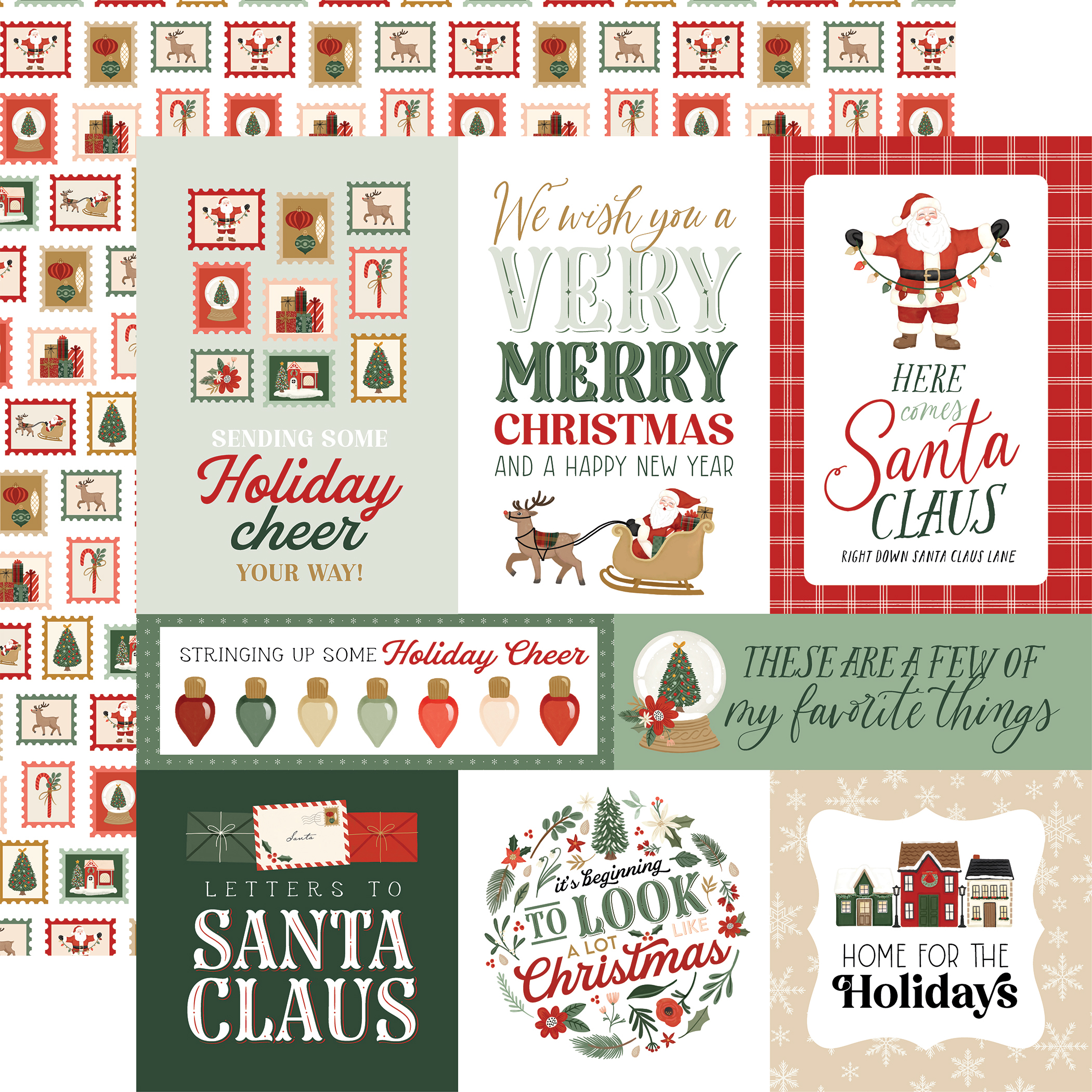 Carta Bella Christmas Village 12X12 Merry Journaling Cards