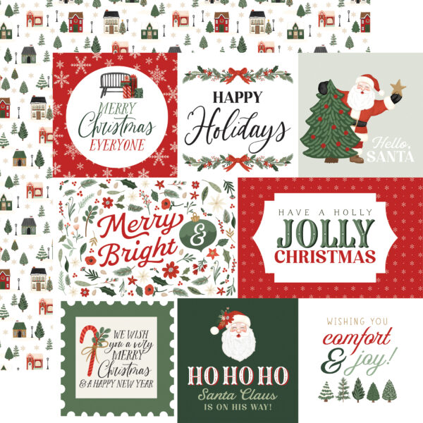 Carta Bella Christmas Village 12X12 Ho Ho Ho Journaling Cards