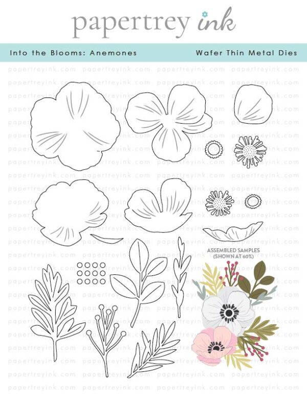 Papertrey Die Into the Blooms: Anemones