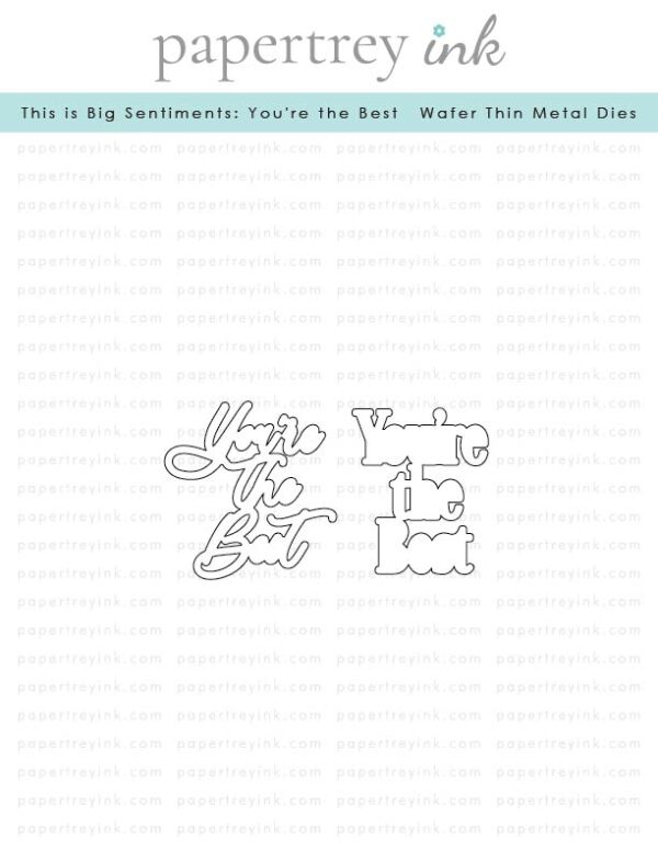 Papertrey Die This Is Big Sentiments: You’re the Best Papertrey Die This Is Big Sentiments: You're the Best