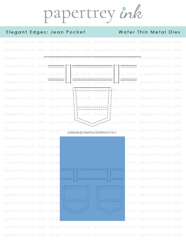 Papertrey Die Elegant Edges: Jean Pocket