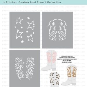 Papertrey Stencil in Stitches: Cowboy Boot Stencils