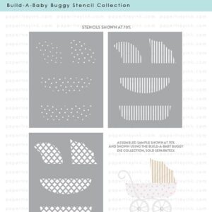 Papertrey Stencil Build-a-baby Buggy Stencils
