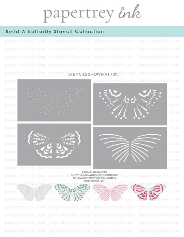 Papertrey Stencil Build-a-butterfly Stencils