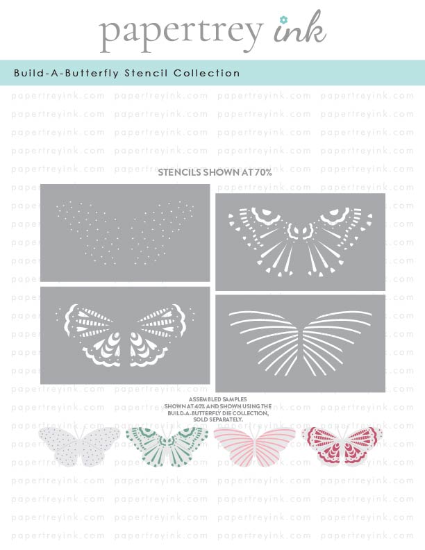 Papertrey Stencil Build-a-butterfly Stencils
