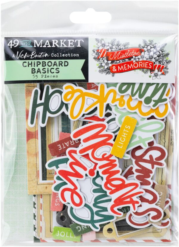 49 & MARKET VB MISTLETOE & MEMORIES CHIPBOARD BASICS