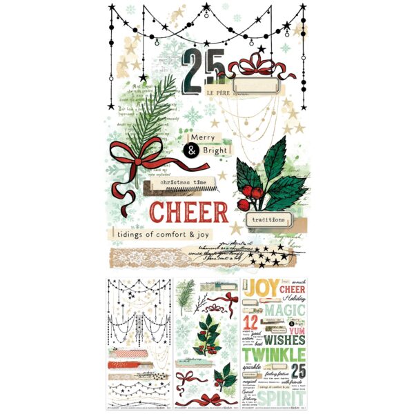 49 & VB MARKET MISTLETOE & MEMORIES RUB ONS