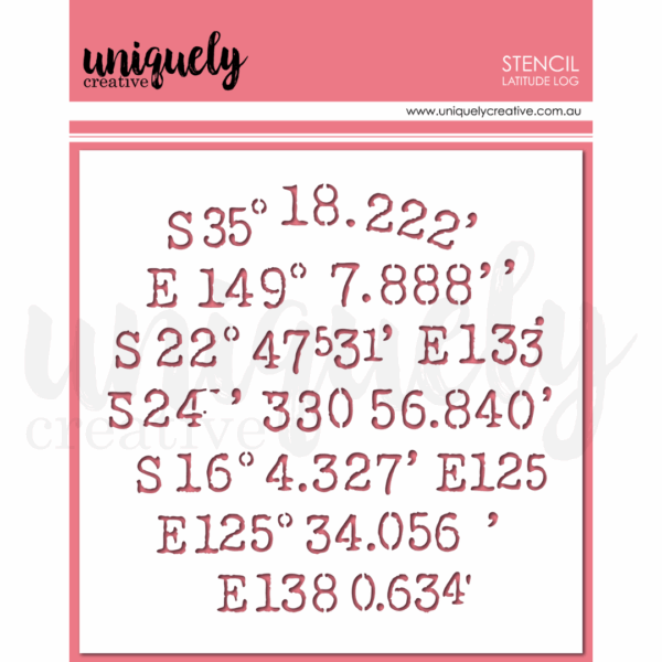 Uniquely Creative Filed Notes Latitude Log Stencil Uniquely Creative Filed Notes Latitude Log Stencil