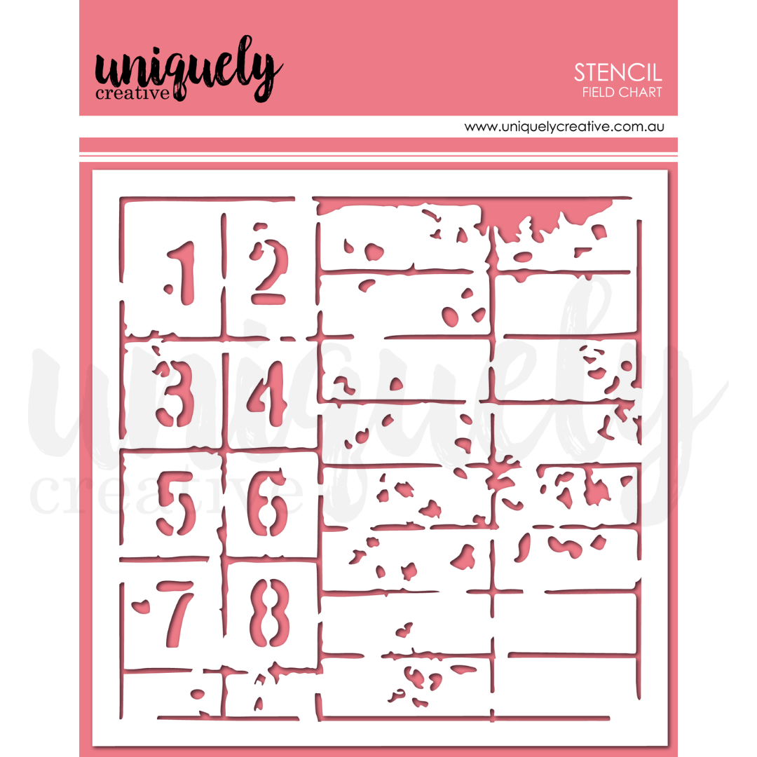 Uniquely Creative Filed Notes Field Chart Stencil