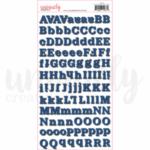 Uniquely Creative Filed Notes Navy Dimensional Alpha Stickers