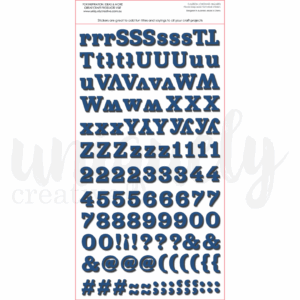 Uniquely Creative Filed Notes Navy Dimensional Alpha Stickers