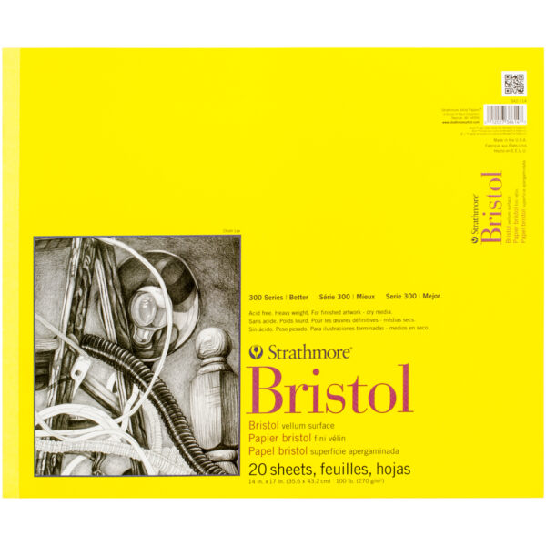 STRATHMORE BRISTOL VELLUM SURFACE 100# 14"X17"