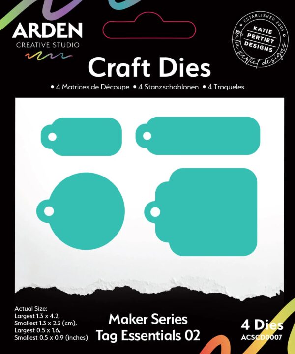 Arden Creative Studio Maker Series Tag Essentials 02 Craft Die Set Arden Creative Studio Maker Series Tag Essentials 02 Craft Die Set