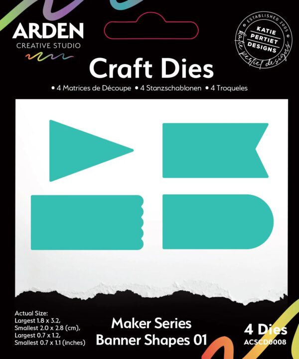 Arden Creative Studio Maker Series Banner Shapes 01 Craft Die Set