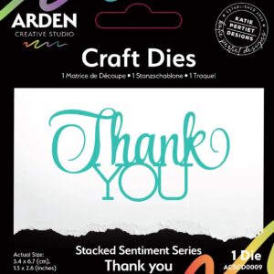 Arden Creative Studio Sentiment Series Stacked Thank You Craft Die