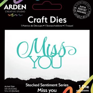 Arden Creative Studio Sentiment Series Stacked Miss You Craft Die