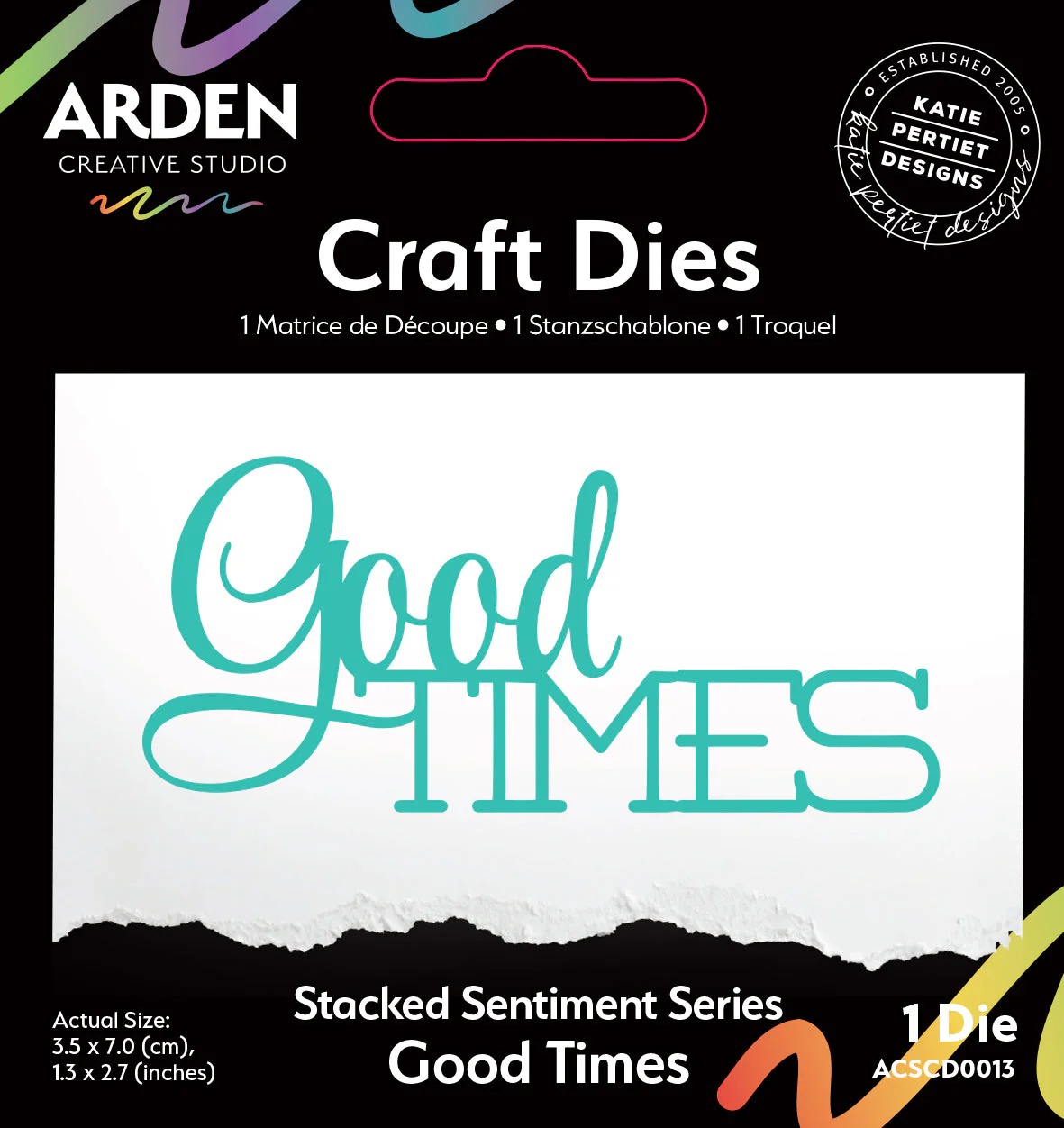 Arden Creative Studio Sentiment Series Stacked Good Times Craft Die