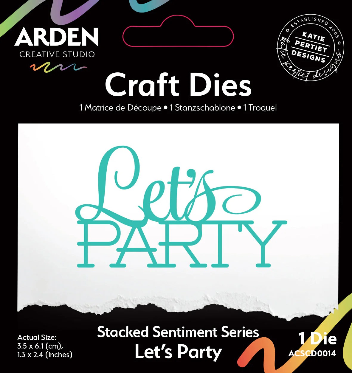 Arden Creative Studio Sentiment Series Stacked Let's Party Craft Die