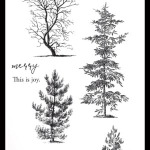 Arden Creative Studio Maker Series Winter Etchings 4IN X 8IN Clear Stamp Set