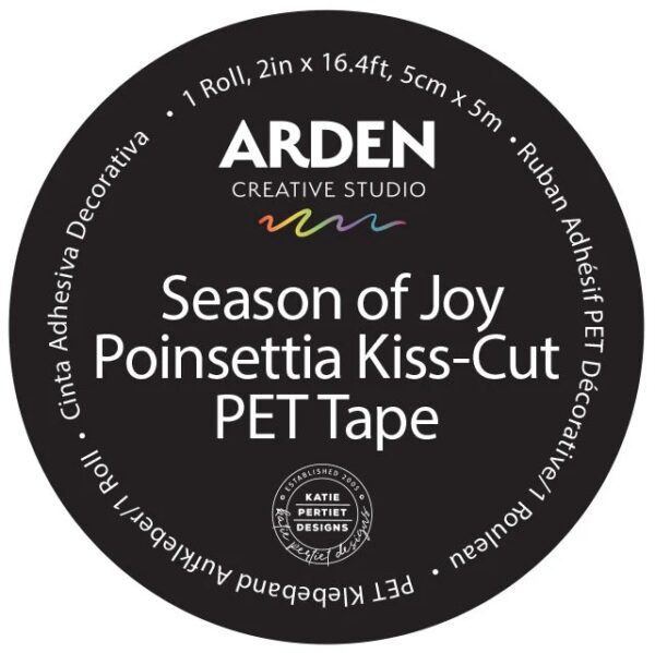 Arden Creative Studio Season of Joy Poinsettia Kiss-cut Pet Tape Arden Creative Studio Season of Joy Poinsettia Kiss-cut Pet Tape