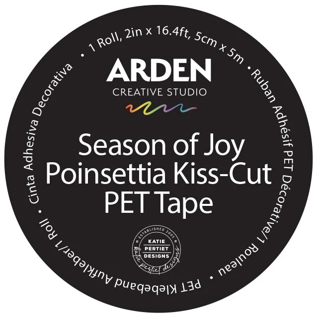 Arden Creative Studio Season of Joy Poinsettia Kiss-cut Pet Tape