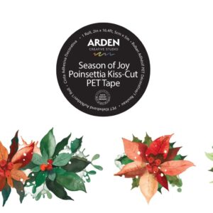 Arden Creative Studio Season of Joy Poinsettia Kiss-cut Pet Tape