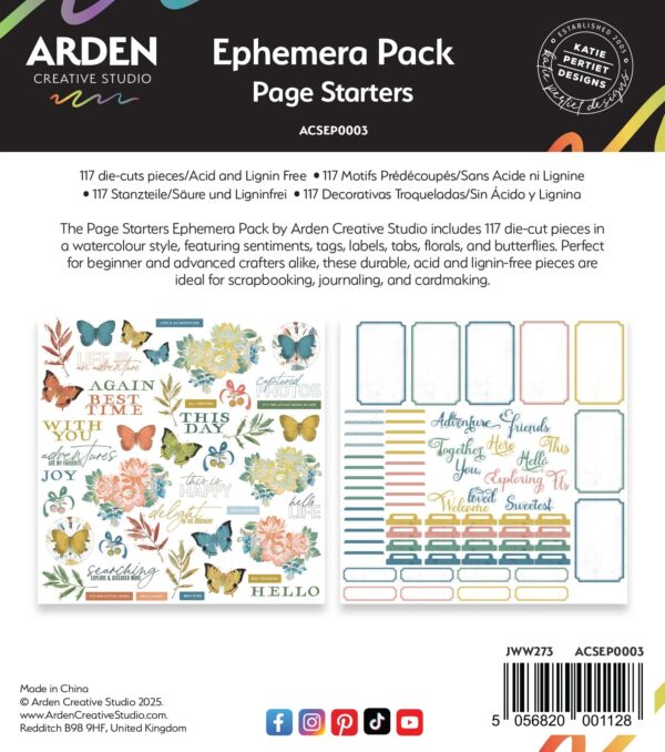Arden Creative Studio Page Starters Ephemera Pack