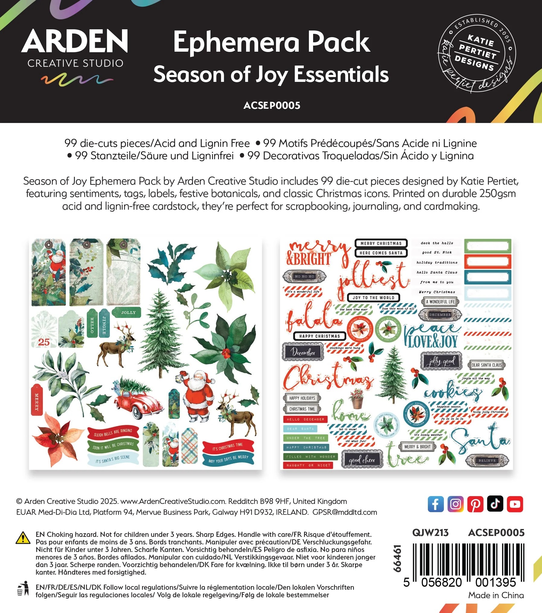 Arden Creative Studio Season of Joy Essentials Ephemera Pack