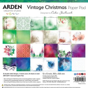 Arden Creative Studio Vintage Christmas 12IN X 12IN Paper Pad