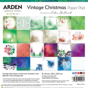Arden Creative Studio Vintage Christmas 8IN X 8IN Paper Pad