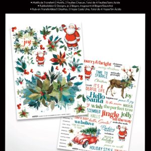 Arden Creative Studio Season of Joy 6IN X 8IN Rub-on Transfer Set