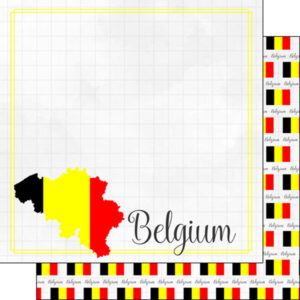 SCRAPBOOK CUSTOMS 12X12 BELGIUM ADVENTURE BORDER