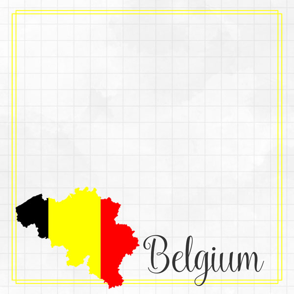 SCRAPBOOK CUSTOMS 12X12 BELGIUM ADVENTURE BORDER