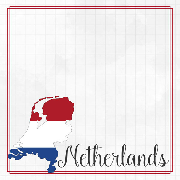 SCRAPBOOK CUSTOMS 12X12 NETHERLANDS ADVENTURE BORDER