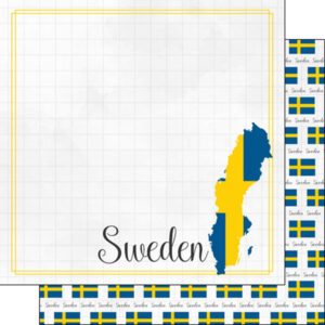SCRAPBOOK CUSTOMS 12X12 SWEDEN ADVENTURE BORDER
