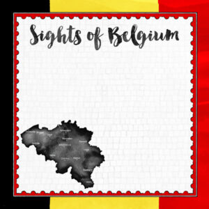 SCRAPBOOK CUSTOMS 12X12 BELGIUM FLAG SIGHTS