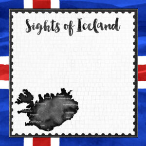 SCRAPBOOK CUSTOMS 12X12 ICELAND FLAG SIGHTS