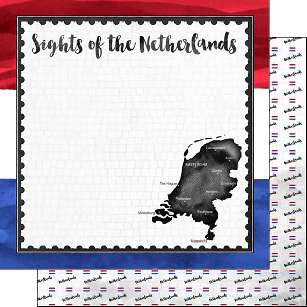 SCRAPBOOK CUSTOMS 12X12 NETHERLANDS FLAG SIGHTS