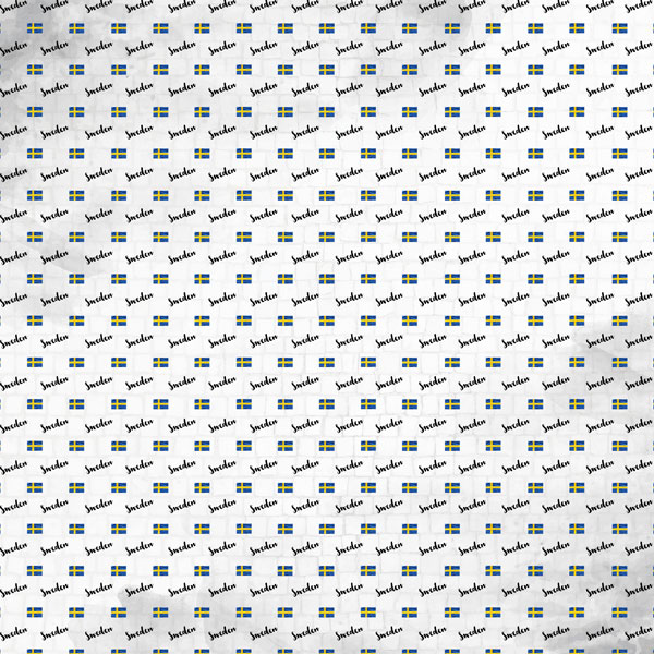 SCRAPBOOK CUSTOMS 12X12 SWEDEN FLAG SIGHTS