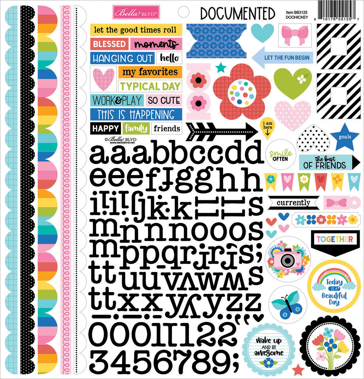 Bella Boulevard Documented Doohickey Cardstock Stickers