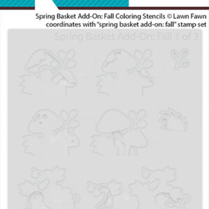 Lawn Fawn Stencil Spring Basket Add-on: Fall