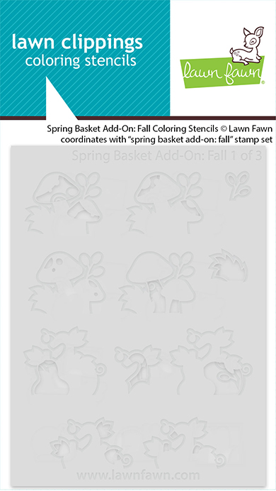 Lawn Fawn Stencil Spring Basket Add-on: Fall